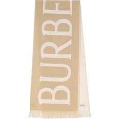 Burberry Halstørklæde & Sjal Burberry Uldtørklæde Med Logo Uldtørklæde Med Logo - Beige