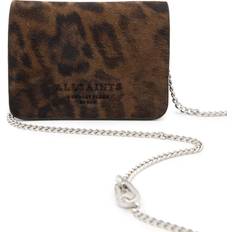 AllSaints Honore Leopard Print Suede Crossbody - Leopard/Brown