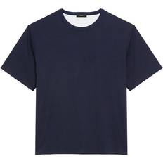 Theory Top Bomuld T-shirt Med Rund Halsudskæring - Blå