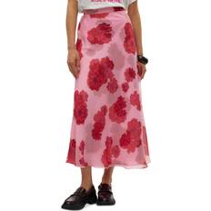 Vero Moda Rosa Kjolar Vero Moda Vmthilda Teora Hw Ankle Skirt Wvn Ga Ce - Rosa