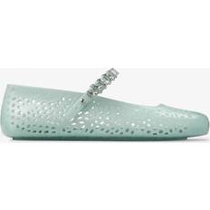 Jimmy Choo Ballerinasko Jimmy Choo Jelly Ballet Flats With Crystal - Light Green