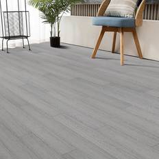 Flooring Garden Sanctuary Grey Wood Grain Effect Vinyl Flooring Planks 36pcs