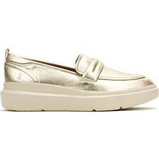 Recycled Materials - Women Loafers Hush Puppies Joy Penny Leather Loafer - Metallic Gold