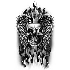 Tilbehør Kostumer på tilbud Kranie Falsk Skull Tatovering