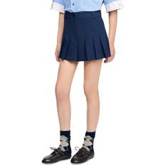 Pleats Shorts Sandro Short De Tailleur À Plis - Marine
