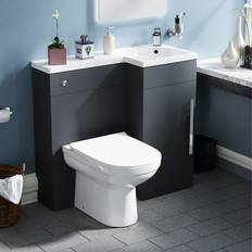 Nes Home 900mm Right Hand Matt Grey Basin Vanity