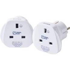 Travel Blue TB-174 UK to EU Plug Adapter Pack 2