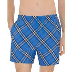 Burberry Herr Badkläder Burberry Läder Rutiga Badshorts - Blue