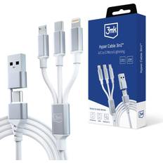 3mk USB Laddningskabel Vit Med Mini USB Kontakt