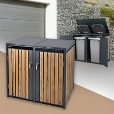 Dépendances ML Design Box pour 2 Poubelles 240L 132x80x116.3 cm (Surface du bâtiment )