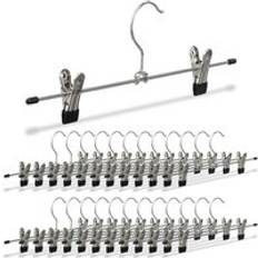 Silver Hangers Relaxdays Trouser Set of 25 2 Clips Hanger