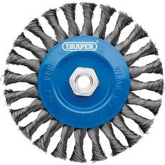 Steel Brushes Draper Twist-Knot Flat Wire Wheel 150mm M14 Steel Brush