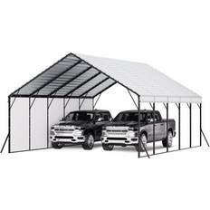 Metal Carporte VEVOR Metal Carport 20 x 24 fod Udendørs Bilgarage (Areal )