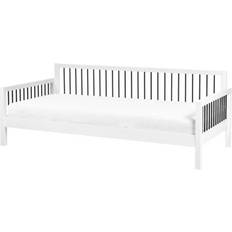 90cm Frame Beds Beliani Wooden Daybed With Slatted 90 x 200 cm Frame Bed