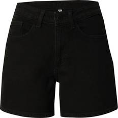 Vila Lös Shorts Vila Normal Midja Jeansshorts - Svart