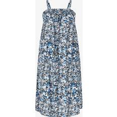 Zizzi Kjoler Zizzi Kjole vSol Midi Dress - Blå/Lyseblå/Sort