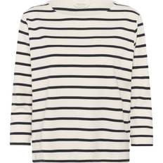 Part Two Dame T-shirts Part Two Nelapw Ts Toppe Uld T-shirt - Navy Offwhite
