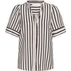 Dam - Multifärgade Blusar InWear Randig Topp Med Korta Ärmar - Multicolor