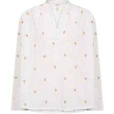 Part Two Vita Överdelar Part Two Vitguld Broderad Oversized Blus - White