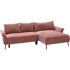 Metall - U-soffor Carryhome Hörnsoffa Chenille Gammelrosa Soffa