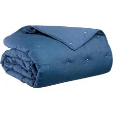 Black Bedspreads Vivaraise Bettüberwurf Dunkelblau Überdecke Blau, Schwarz