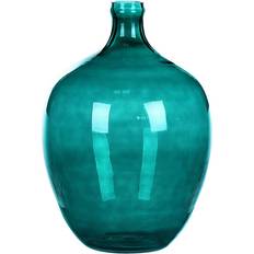 Beliani Decorative 39 cm Handmade Glass Turquoise Vase