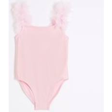 Swimwear River Island Mini Girls Pink 3D Flower Swimsuit