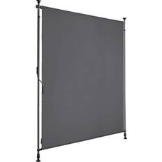 Terrassemarkiser tectake Klemmemarkise Taija Med Håndsving 120 x 310 cm Sort