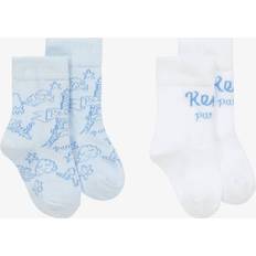 Kenzo Underwear Kenzo Kids Cotton Baby Socks 2 Pack - Blue/White