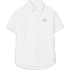 Short Sleeves Shirts Burberry Stretch Cotton Short-Sleeve Shirt - White
