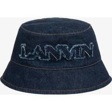 Girls Bucket Hats Lanvin Girls Blue Denim Bucket Hat - Blue