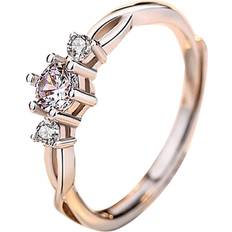 Silver - Vigselringar Neoglint Couple Adjustable Opening Rings Unique Design - Silver