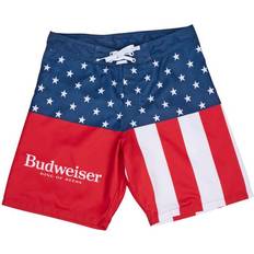 Budweiser King of Beers Stars Stripes Mens Swim Trunks Board Shorts - Large