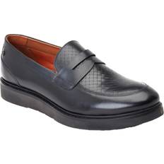 Base London Skor Base London Mens Sid Leather Penny Loafers - Black