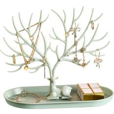 Neoglint Antler Tree Jewellery Display Stand with Deer