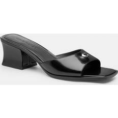 Slip-On Heeled Sandals Coach Sculpted C Block Heel Sandal - Black