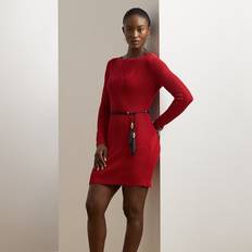 Lauren Strickkleid mit Rundhalsausschnitt Nishan - Rot