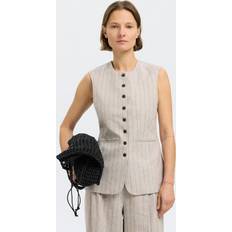 Dam - Linne Ytterkläder Selected Vilka Sun Lang Vest - Beige