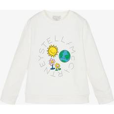 Girls Ivory Cotton Jersey Sweatshirt - White