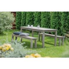 Grey Picnic Tables Cesis Picnic Table 6 Seat Grey