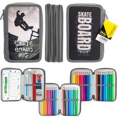 Triple Pencil Case 3 Compartments 47 Pieces