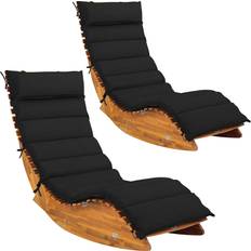 Holz Sonnenliegen Casaria 2x Sonnenliege Auflage 2 Personen 195x60 cm