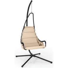 Cwy Hängstol Med Ram Extra Stor Vadderad Sits Beige