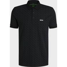 BOSS Paddy Striped Polo T Shirt - Black