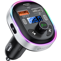 Sonru Bluetooth 5.3 FM Car Adapter Dual Mics M