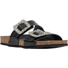 Geox Women Slippers & Sandals Geox Brionia R Grain Leather Sandals - Black