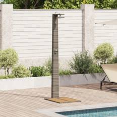 Downwards Outdoor Showers vidaXL Have Bruser Grå 60x80x214 cm Poly Rattan