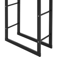 Homcom Fireplace Accessories Homcom Metal Firewood Log Holder Tall Rack