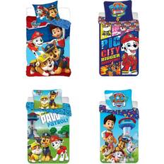 Paw Patrol Påslakanset Junior 100 x 135 cm Blå Röd Påslakan