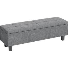 Homcom Bänkar Homcom Bänk Med Förvaring Mörkgrå 138 x 40 x 45 cm Förvaringsbänk